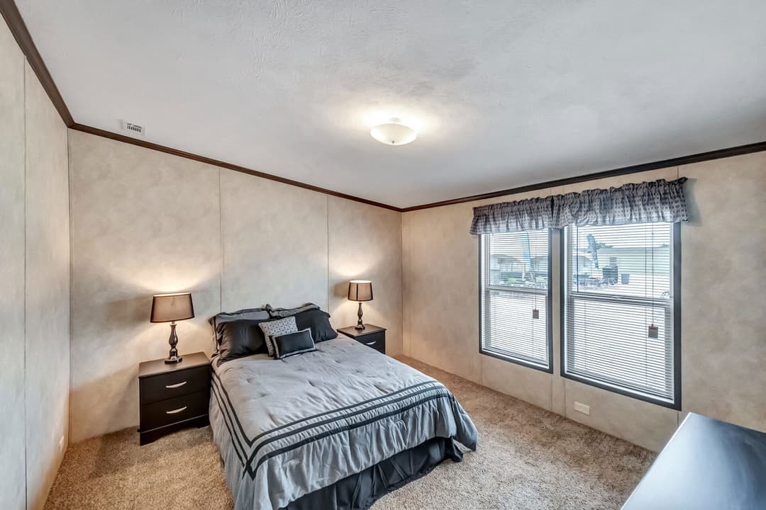 The king bedroom home features
