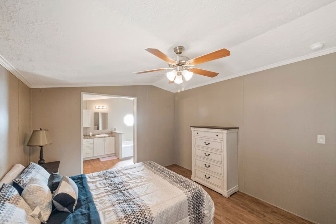 The knight bedroom home features