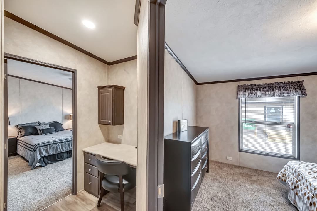 The king bedroom home features