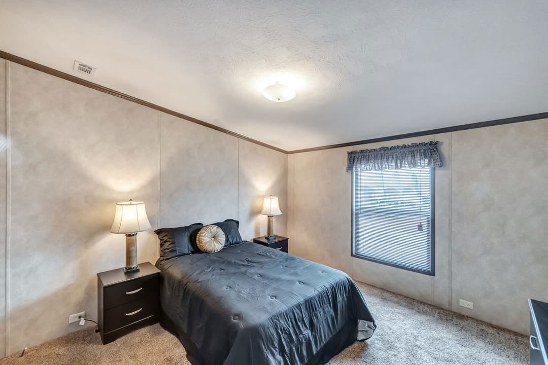 The king bedroom home features