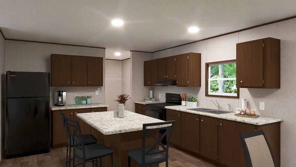 Redwood kitchen home features