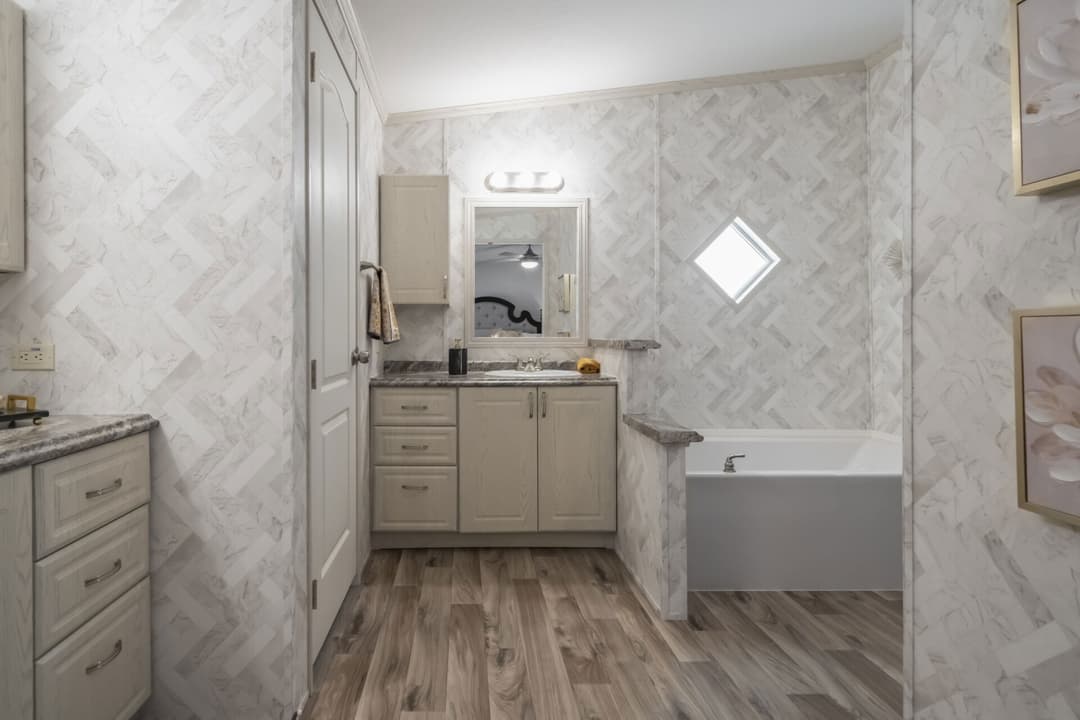 The rook bathroom home features